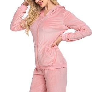 Hotouch Velour Zip Up Sweatshirt